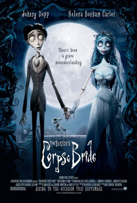 Where can i watch corpse bride. Corpse Bride. Corpse Bride (also known as Tim Burton's Corpse Bride) is a 2005 stop-motion animated musical fantasy film [4] directed by Mike Johnson and Tim Burton from a screenplay by John August, Caroline Thompson, and Pamela Pettler, based on characters created by Burton and Carlos Grangel. The plot is set in a fictional Victorian era ... 