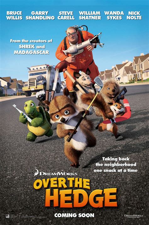 Where can i watch over the hedge. A group of hungry critters led by RJ the raccoon (Bruce Willis) plot to make their way over a giant hedge that was built to separate the woodland animals from their usual treasure trove of snack food. The gang sets out to overcome the new divide in hopes of pleasing a hungry bear – and themselves. 
