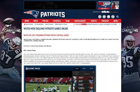 Where can i watch the patriots game. MOBILE WEB AND IN-APP STREAMING. Watch Patriots preseason games live for free in the official Patriots app (iOS & Android) and on Patriots.com safari mobile web. Local market games are restricted. Please check local TV listings for availability. If it is available to watch on local TV it will be available to watch in the … 