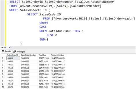 Where clause with case statement in sql