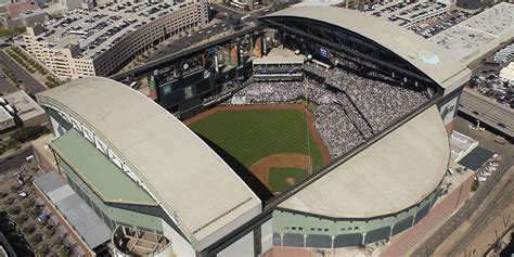 Where is chase field. Chase Field, Phoenix Chase Field, formerly Bank One Ballpark, is a retractable roof stadium in Downtown Phoenix, Arizona. It is the ballpark of Major League Baseball's Arizona Diamondbacks. It opened in 1998, the year th e Diamondbacks debuted as an expansion team. Chase Field was the first stadium built in the United States with … 