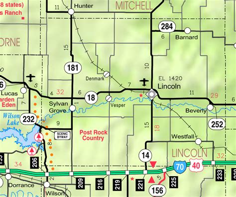 View free online plat map for Lincoln County, KS.
