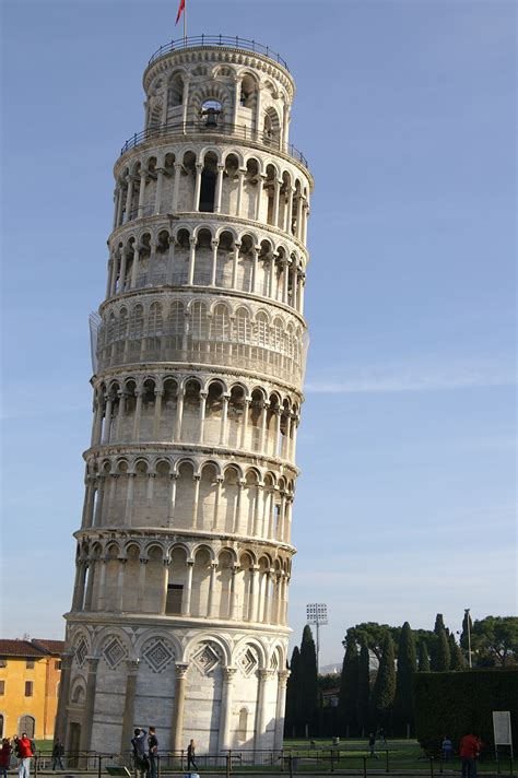 Oct 23, 2023 · The Leaning Tower of Pisa is one of Italy’s signature sights and amongst the most famous structures in the world. Located in Piazza dei Miracoli in the quaint city of Pisa, the Leaning Tower which is also known as the Torre Pendente Di Pisa in Italian or simply the Tower of Pisa. . 