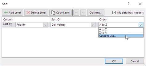 Where is wise sorting center.  tutorial.  In the Custom Lists box, select the list that you want...