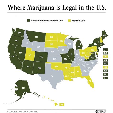 Where recreational marijuana is - and isn't - legal in 2023