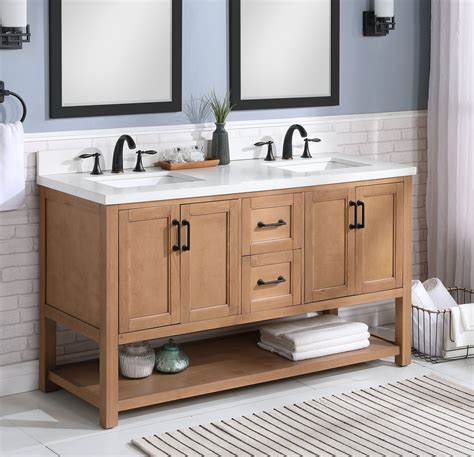 Where to buy bathroom vanity. The modern standard for bathroom cabinet height is 36 inches. However, bathroom vanities can vary in height between 32 and 43 inches. It is important to get a bathroom vanity in an... 