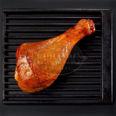 Where to buy turkey legs. The turkey leg receives a dipping in buffalo sauce, as you might expect. The sauce will not overpower you with spice, though. Yet, the sauce brings just enough classic red hot style to be called a buffalo turkey leg. This turkey leg also appears to experience a dousing of traditional glaze on top during the preparation process. 