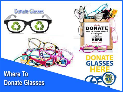 Where to donate spectacles. Here are some of the places where you can donate your unwanted spectacles for charity. Specsavers have recently partnered with MYgroup and they have collection boxes in stores where you can dontate your glasses. You can also recycle contact lenses with them as well. Lions Clubs around the UK collect spectacles for reuse via Chichester Lions. 
