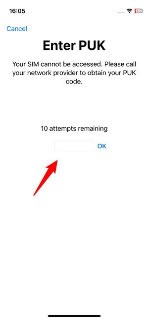 Where to enter puk code on iphone.  On an iPhone, you are required to enter the PUK code d...