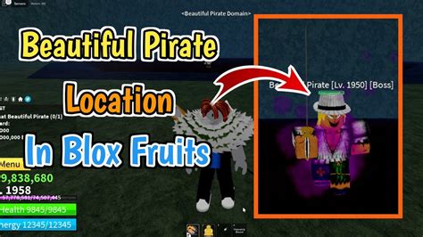 Where to find beautiful pirate in blox fruits. In Blox Fruits, Pirates is one of the two available teams the game. When you enter the game, you will have an option to either pick being a pirate or a Marine. You can earn Bounty or Honor for the team you join. Once become a pirate, the leaderboard will show how much bounty you have. Bounty can be obtained by killing other players within a 200-300 Lv. gap of the player's own level, or ... 