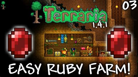 What does Ruby look like in Terraria? The Ruby is red-colored, and the second rarest gemstone in the game, after Diamonds. It is used as an integral component of several items (stated in the infobox), some of which are used in other items (such as the Gold Crown being an ingredient of the Slime Crown).. 