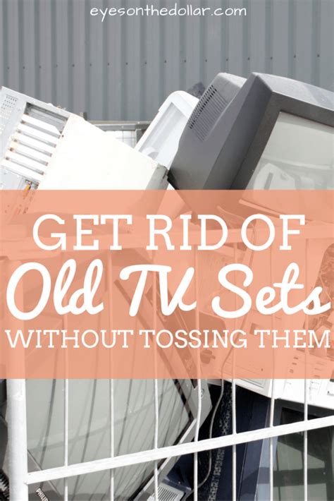 Where to get rid of old tv. Here are five possible options on how to get rid of your TV. 1. Prepare to sell your TV. If it’s time to give up your old TV, there are a few steps you should take first. If you have a smart TV, treat it just as you would a computer: Log out of your streaming accounts. 