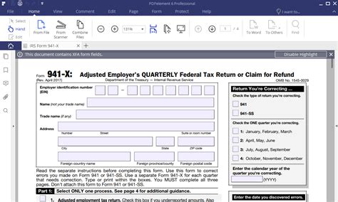 Information about Form 941-X, Adjusted Employer's Quarterly Federal Tax Return or Claim for Refund, including recent updates, related forms, and instructions on how to file. Form 941-X is used by employers to correct errors on a Form 941 that was previously filed. 