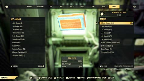 Where to sell ammo in Fallout 76