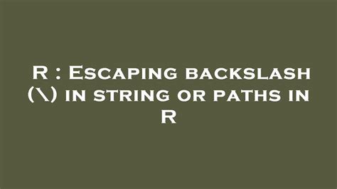 Which Of These String Definitions Will Prevent Escaping On Backslashes …