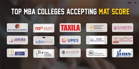 Which are the best colleges accepting MAT? what are there