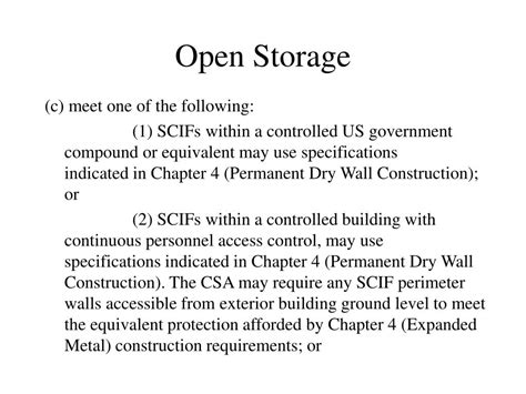 Use of Sensitive Compartmented Information Facilities, 22 Dec 16 (U) This memorandum promulgates modifications to Chapter 13 of the Technical Specifications for Construction and Management of Sensitive Compartmented Information Facilities (SCIF) Version 1.5, dated 13 Mar 2020 (Ref A) to the Intelligence Community (IC),. 
