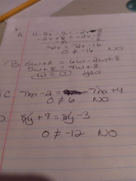 Which of the following equation is an identity? (a) 11 - (2v + 3)