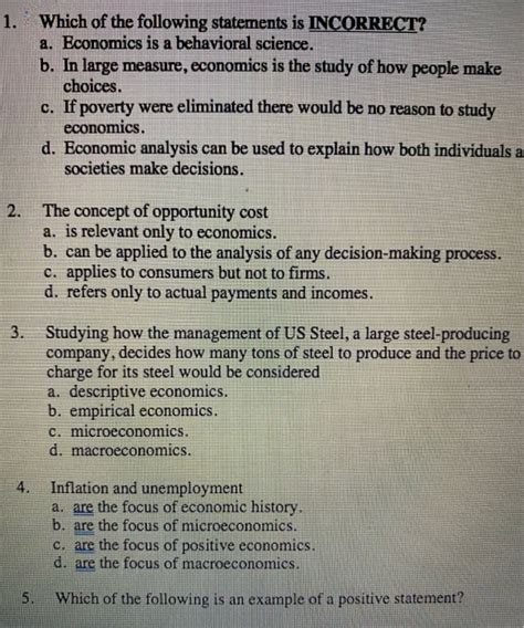 Which of the following statement is incorrect?a)Business economics …