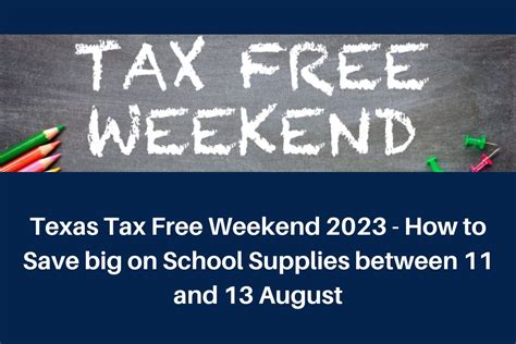 Which school supplies aren't eligible for Texas' tax-free weekend?