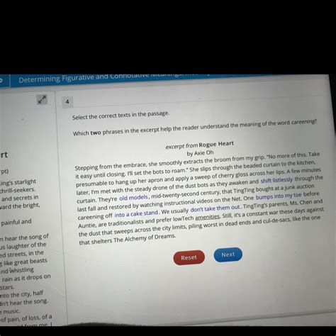 Which two phrases in the excerpt help the reader understand the