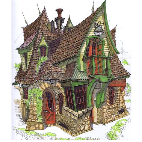 Whimsical House Drawings