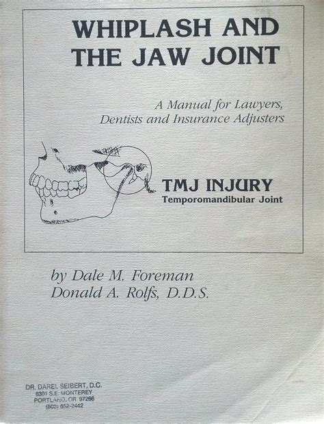 Whiplash and the jaw joint tmj injury temporomandibular joint a manual for lawyers dentists and insurance. - Sanyo projector repair manuals service manual.