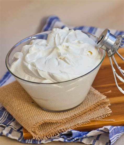 Whipped cream cake frosting. Instructions. Preheat oven to 180 °C // 356 °F convection. Seperate the eggs. Beat 1 ⅛ cups Whipping Cream in a bowl with a hand mixer until stiff. 1 ⅛ cups Whipping Cream. Sift 2 ¼ cups Powdered Sugar and stir with 2 teaspoon Vanilla Sugar and 6 Egg Yolks into stiff whipped cream. 