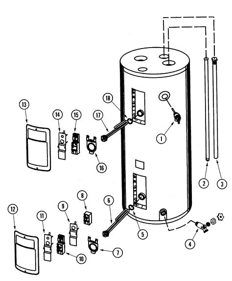Water heater diagram. Water heater propane g