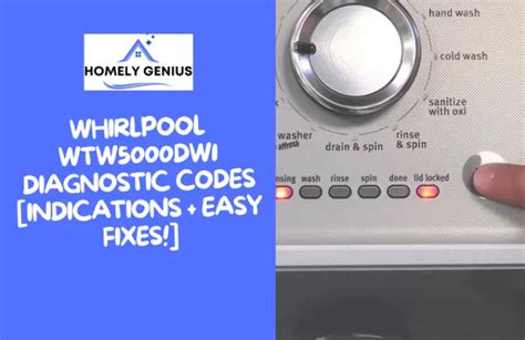Whirlpool wtw5000dw1 diagnostic codes. If a Whirlpool oven displays an error code, make a note of the code, and press the Stop/Clear button on the display panel. If the code does not clear, turn off the circuit breaker or unplug the oven for five minutes, and then restore the po... 