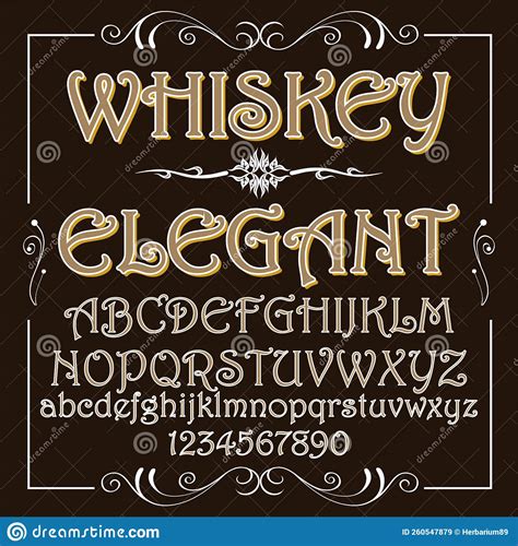 Whiskey Typeface Font Script vintage script font Vector typeface for