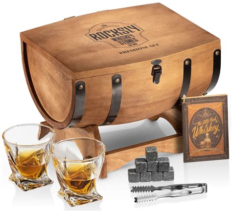 Whiskey gift. Whiskey Stones Gift Set - Whiskey Glass Set of 2 - Granite Chilling Whiskey Rocks - Scotch Bourbon Box Set - Best Drinking Gifts for Men Dad Husband Birthday Party Holiday Present. 3,710. 200+ bought in past month. $2899. List: $35.99. Save $3.00 with coupon. FREE delivery Fri, Feb 2 on $35 of items shipped by Amazon. 