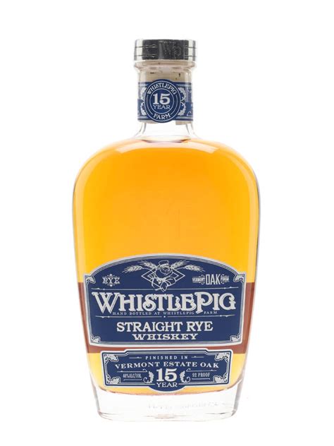 Whistlepig 15 year. WhistlePig 15 Year Straight Rye ist einer der ältesten whiskeys des Hauses und einer der Ersten, der sein Finish in Fässern von Farm-eigener Vermont Eiche erhält. Aroma: Reich an Karamell, Vanille und Eiche, sowie ein Hauch von Piment und gebrannter Orange. 
