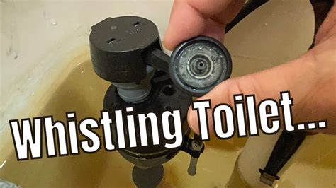 Whistling toilet. Plumbing Tips to fix your noisy squealing toilet that emits a high-pitch sound from the fill valve when you flush the toilet. We show you how to fix your toi... 