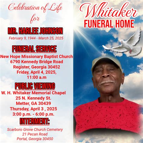 Whitaker funeral home metter ga.  Kennedy St.  Whitaker Funeral Home, ...