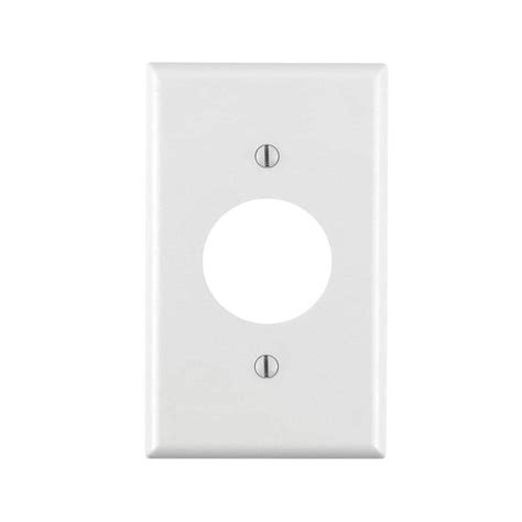 White 1-Gang Single Outlet Wall Plate (1-Pack) - The Home Depot