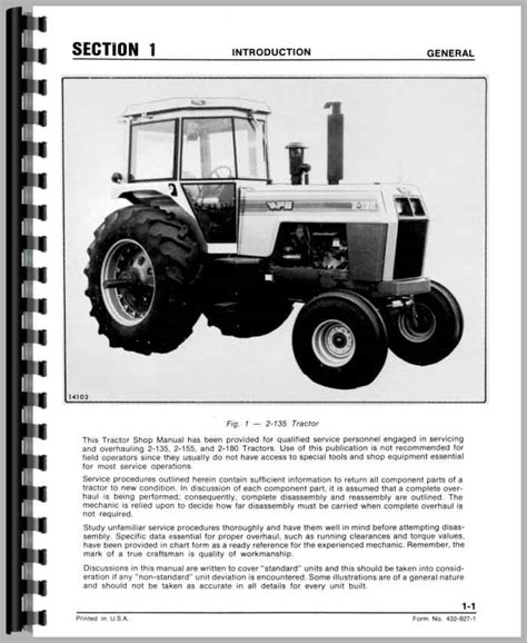 White 2 135 and 2 155 tractor transmission and brakes service manual. - Manuale operatore carrelli elevatori toyota 7fg.