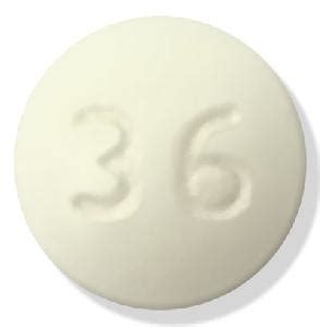 White 36 pill. 36 Pill - white round, 8mm. Pill with imprint 36 is White, Round and has been identified as Methylphenidate Hydrochloride Extended-Release 36 mg. It is supplied by Amneal Pharmaceuticals LLC. Methylphenidate is used in the treatment of ADHD; Narcolepsy; Depression and belongs to the drug class CNS stimulants . 