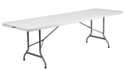 White 8 Feet Table 30" W x 96"L Table For Events - AA Rental