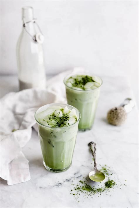 White Chocolate Matcha Iced Latte - Broma Bakery