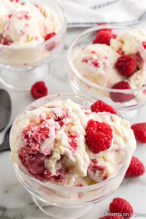 White Chocolate and Raspberry Ice Cream