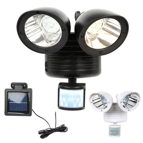 White Dual 22 LEDs Security Detector Solar Spot Light Motion Sensor