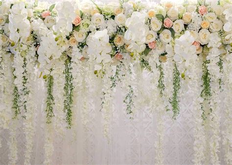 White Flower Photography Backdrop Bridal Shower Wedding …