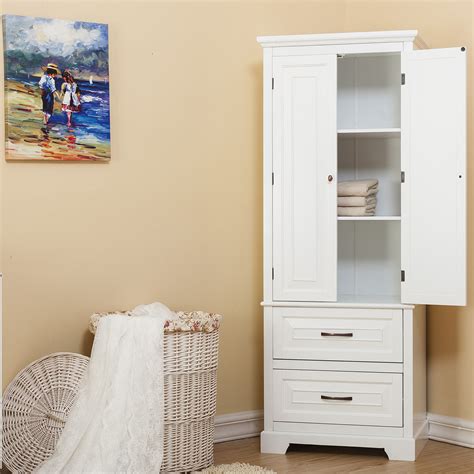 White Free Standing Cabinet Wayfair