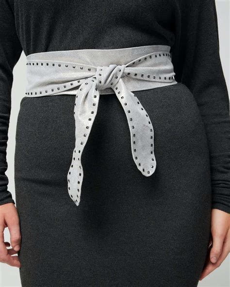 White House Black Market Soft Studded Obi Belt eBay