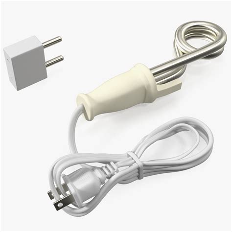 White Immersion Water Heater 3D Model 29 .3ds .ma .blend .c4d .fbx