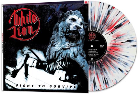 White Lion - Fight To Survive White/Black/Red Splat (Vinyl)