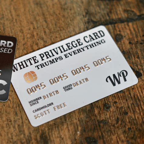 White Privilege Card Template