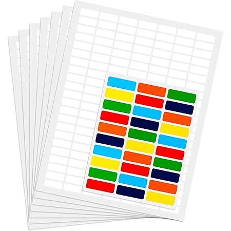 White Rectangular Labels + Bonus color labels Value pack coding