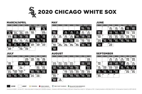 White Sox Printable Schedule 2022